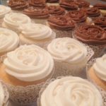 Rose cupcakes with pearls